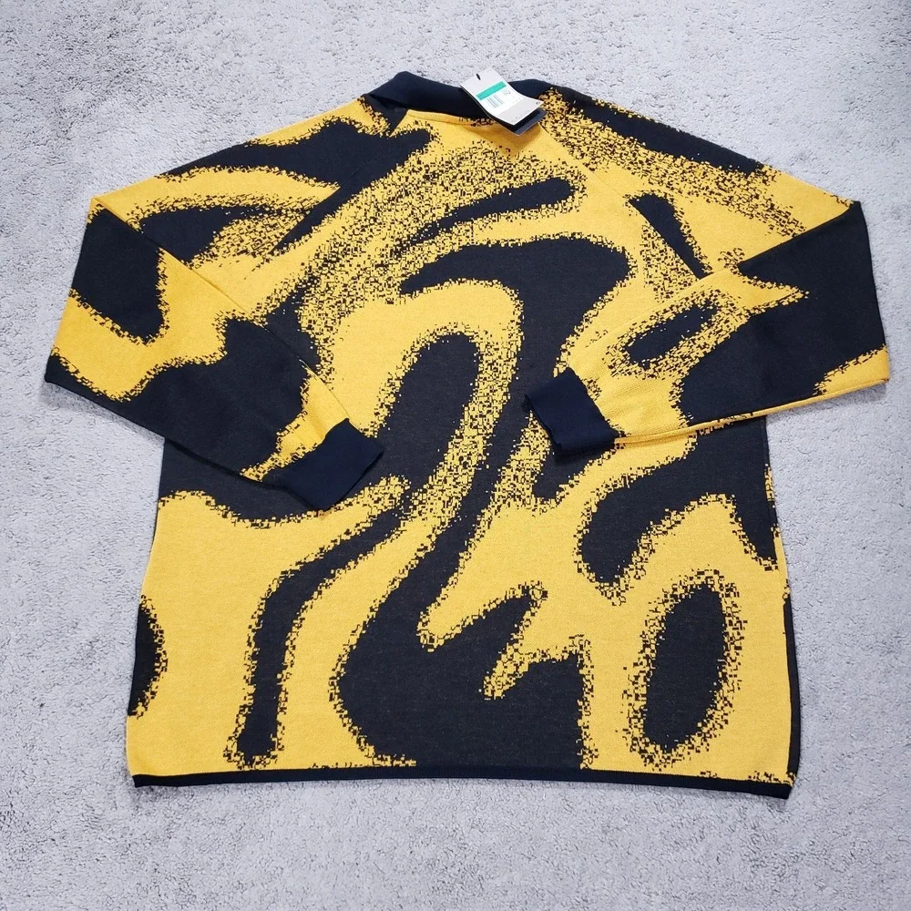 Nike Sweater Men XL Culture of Football Knit Soccer Black Gold Pullover NEW $130